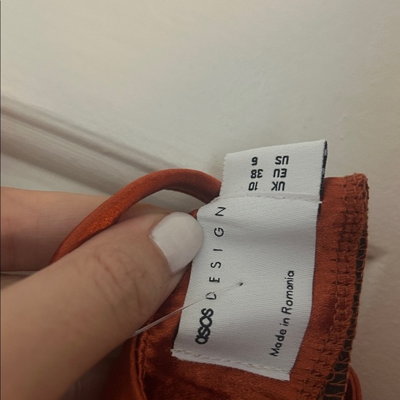 ASOS Rust Backless Slip Dress - Picture 3 of 10